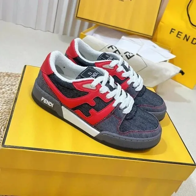 Fendi FF Trainer Denim Red