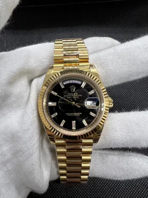Rolex Day-Date Baguette Diamond Hour Markers
