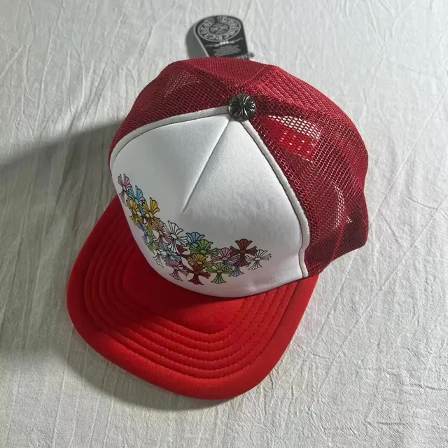 Chrome Hearts Trucker Hat Floral Cross Print