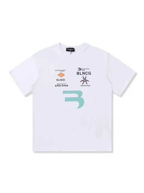 Balenciaga × BAPE Graphic Tee Multi-Logo Print