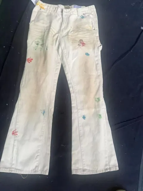 Gallery Dept. Paint-Splatter Denim Pants Artistic Hand-Painted