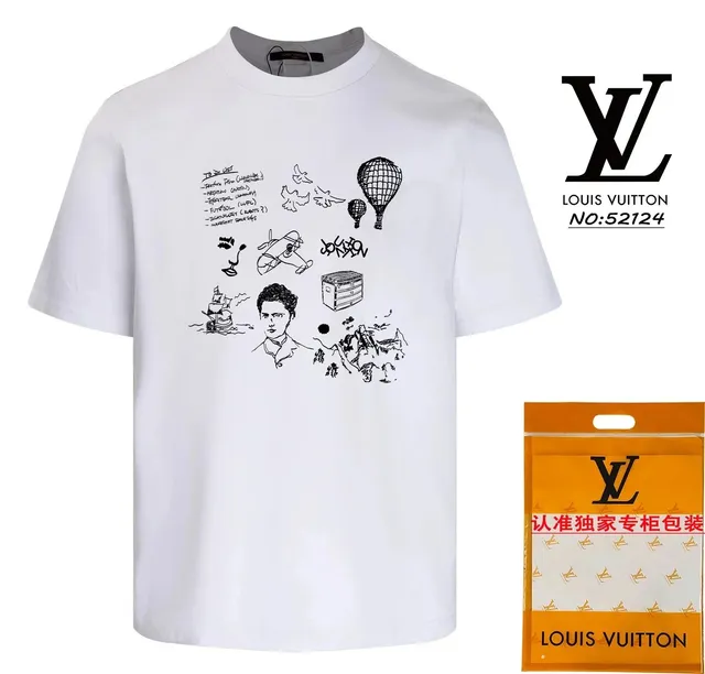 Louis Vuitton T-Shirt Sketch Print