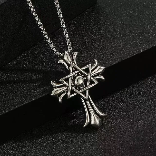Chrome Hearts Cross Pendant Star of David