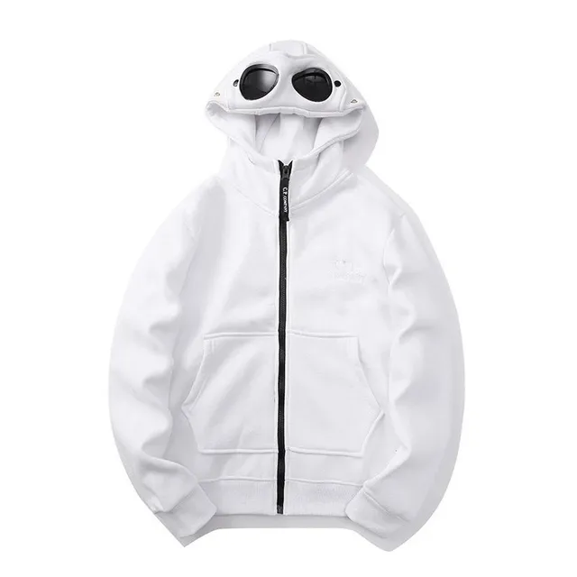 C.P. Company Goggle Hoodie White