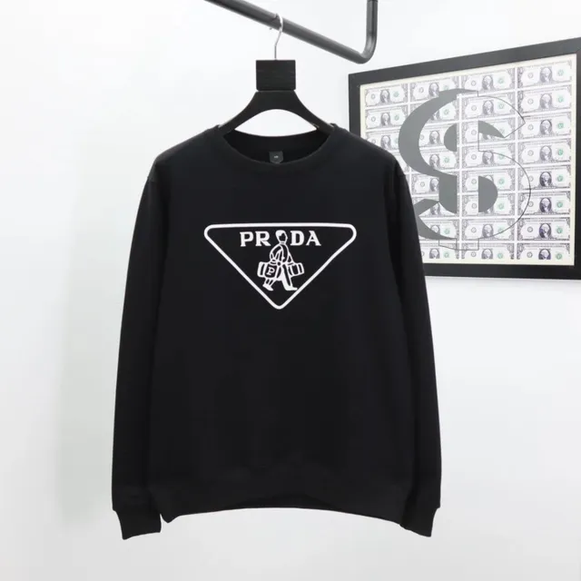 Prada Crewneck Sweatshirt Triangle Logo