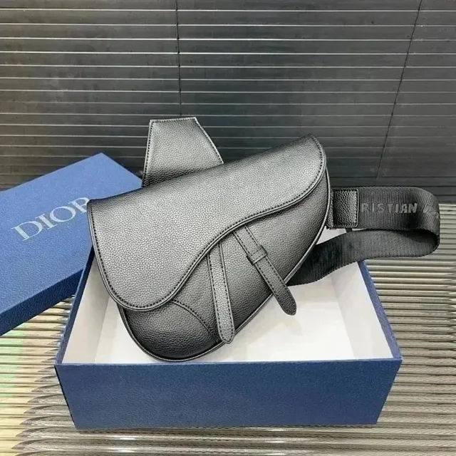Dior Saddle Bag Grained Leather