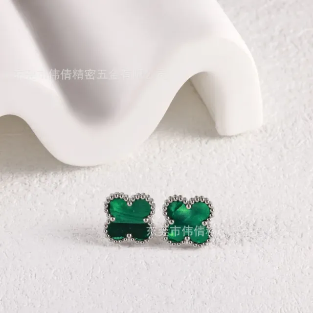 翡翠绿(钢色耳钉)