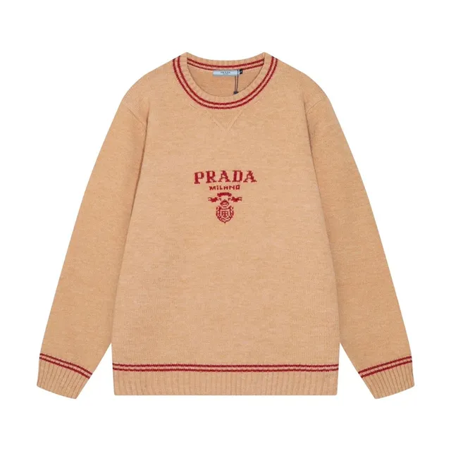 Prada Knit Sweater Logo Embroidered