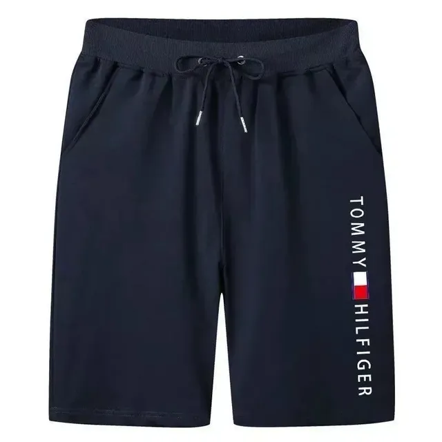 Tommy Hilfiger Logo Shorts Vertical Logo Navy