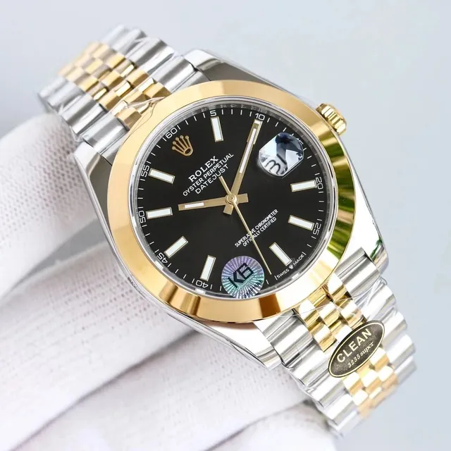 Rolex Oyster Perpetual Datejust Two-Tone Black Dial
