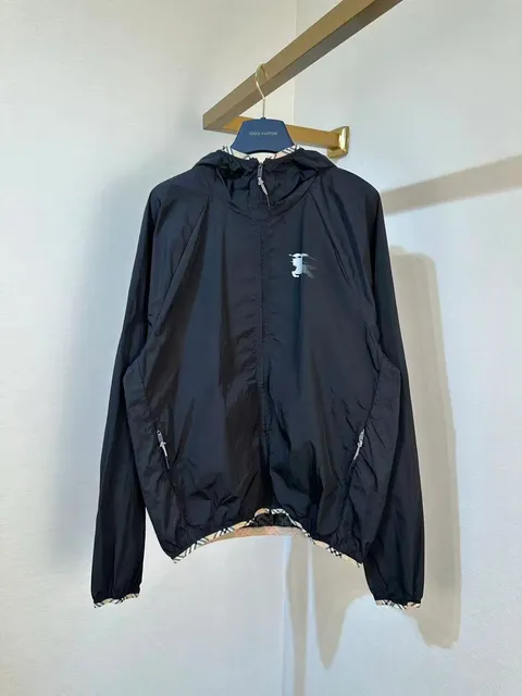 Burberry Windbreaker Jacket Check Trim