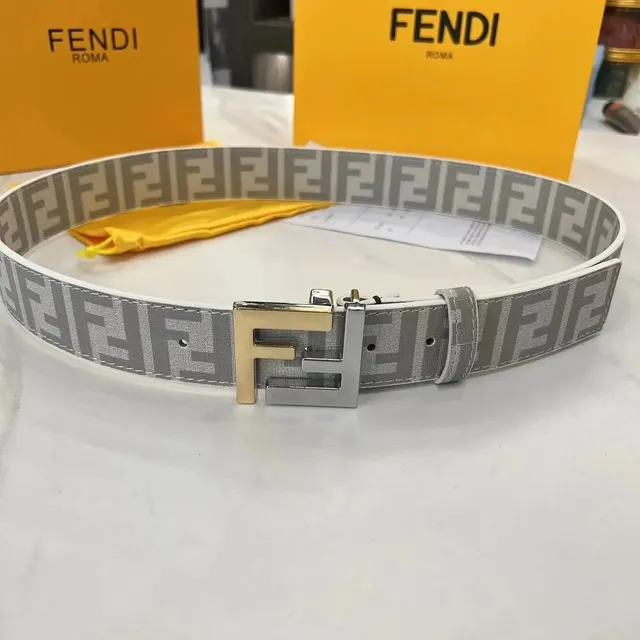 Fendi FF Logo Belt Monogram Webbing