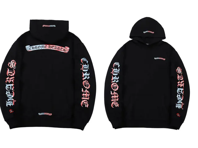 Chrome Hearts Hooded Sweatshirt American Flag Logo