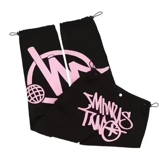 Minus Two Drawstring Bag Pink Logo
