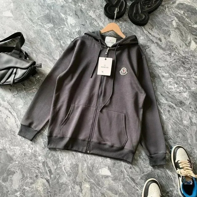 Moncler Zip-Up Hoodie Logo Patch