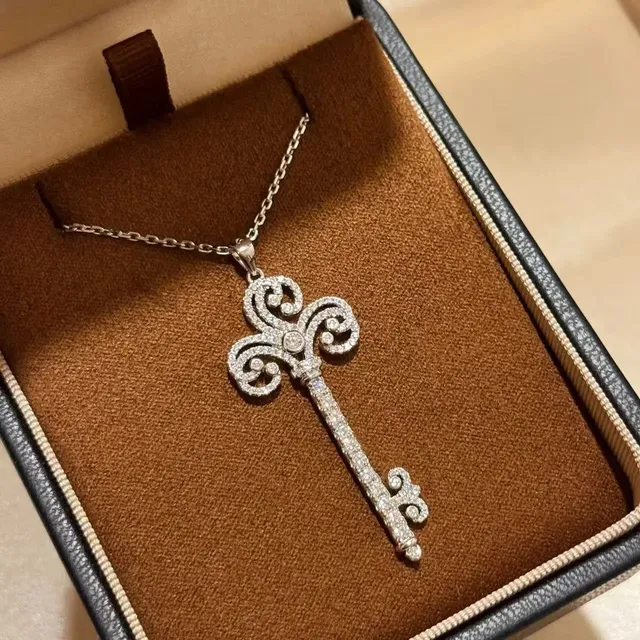 Tiffany & Co. Key Pendant Pavé Diamond
