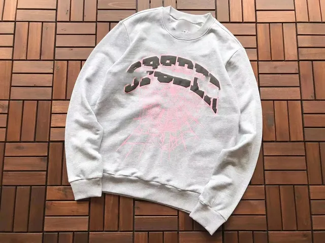 Sp5der Crewneck Sweatshirt Spiderweb Graphic