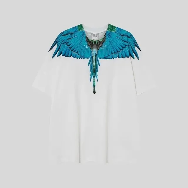 Marcelo Burlon Wings T-Shirt Turquoise Wings Print