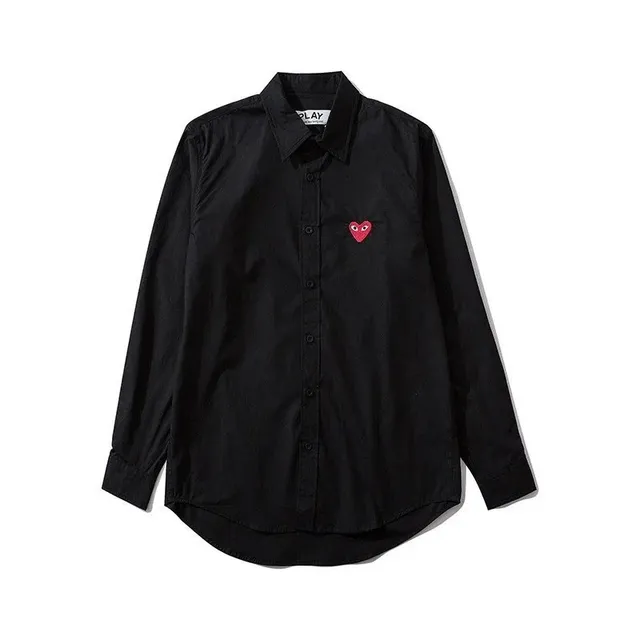 Comme des Garçons Button-Up Shirt Red Heart Logo