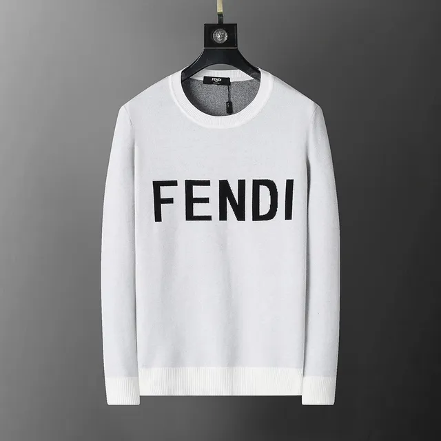 Fendi Logo Knit Sweater Black Logo