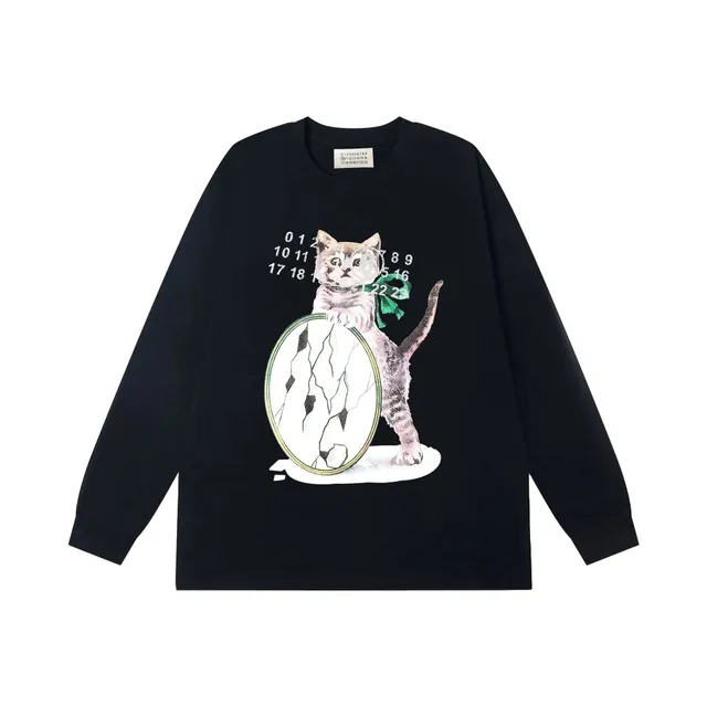 Maison Margiela Long-Sleeve Tee Cat Print