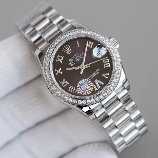 Rolex Oyster Perpetual Datejust Diamond Bezel with Roman Numerals