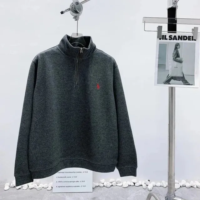 Polo Ralph Lauren Quarter-Zip Pullover Heather Grey