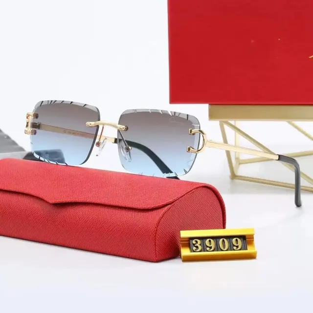 Cartier Sunglasses Gold Frame Gradient Lens