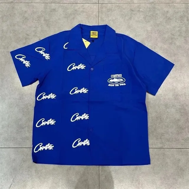 Corteiz Camp Collar Shirt All-Over Logo