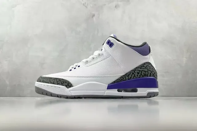 Air Jordan 3 White Purple