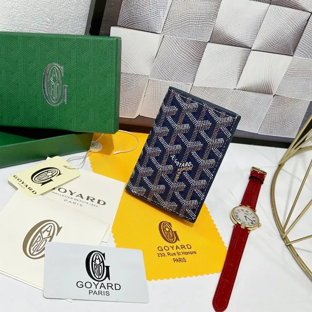 Goyard Card Holder Goyardine Canvas