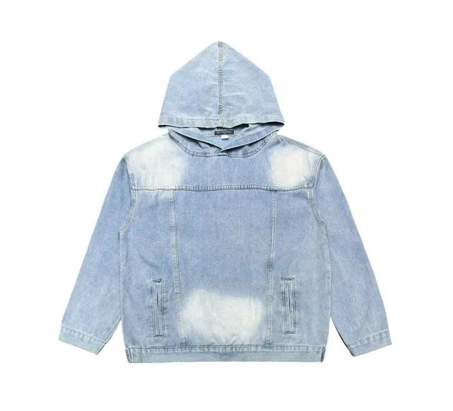 Denim Hooded Jacket Light Wash