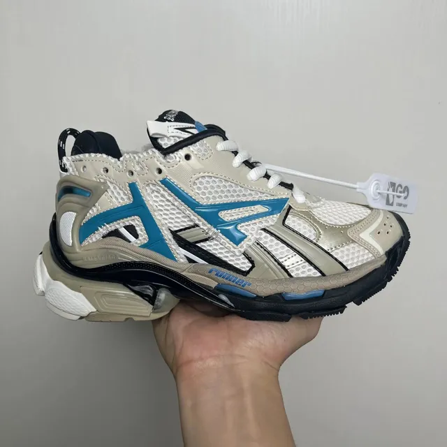 Balenciaga Speed Trainer White Blue Beige