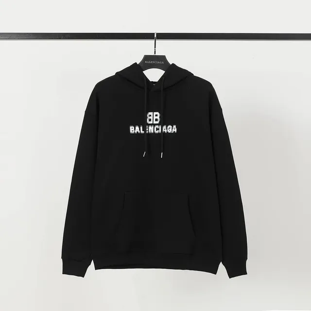 Balenciaga Logo Hoodie Pixelated BB