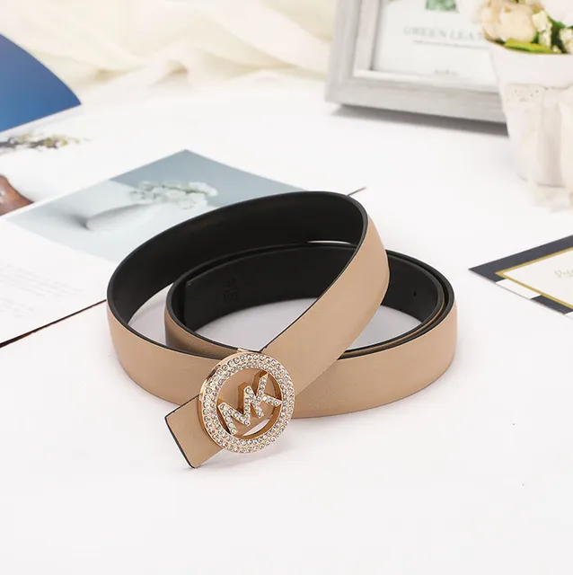 Michael Kors Logo Buckle Belt Crystal-Embellished