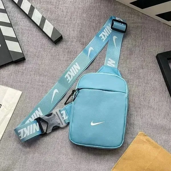 Nike Utility Sling Bag Light Blue with Logo Strap