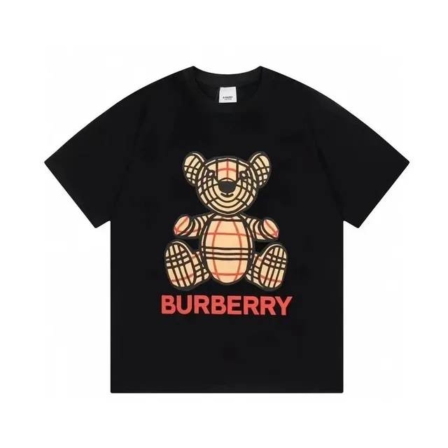 Burberry Teddy Bear Graphic Tee Check Print
