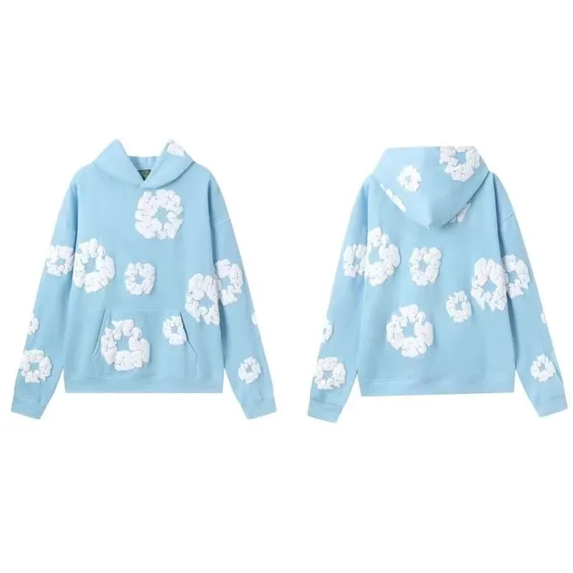 Balenciaga Hoodie Scrunched Flower Appliqué
