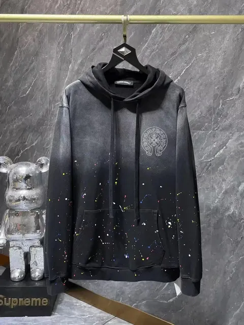 Chrome Hearts Hooded Sweatshirt Splatter Paint