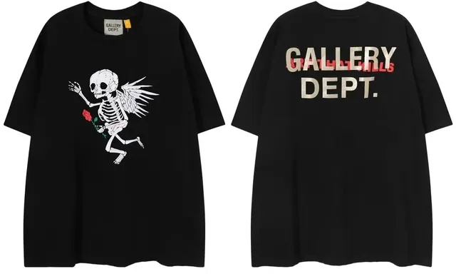 Gallery Dept. Skeleton Rose Tee Winged Skeleton with Rose