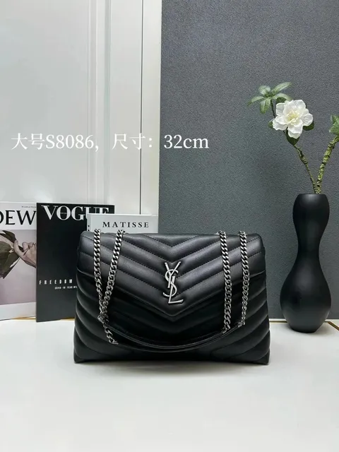 Saint Laurent Loulou Quilted Chain Shoulder Bag