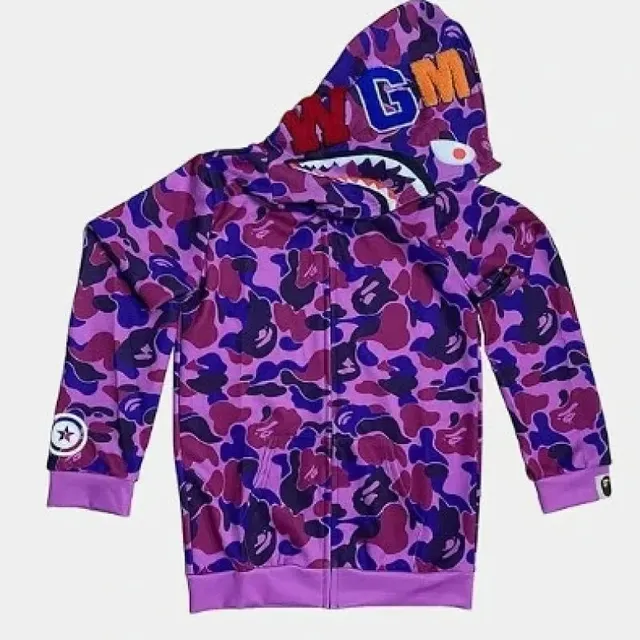 BAPE Shark Hoodie Purple Camo