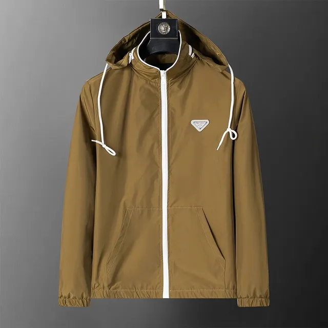 Prada Hooded Windbreaker Triangle Logo