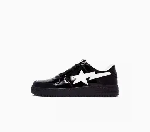 BAPE Shark Sneaker Black White Star