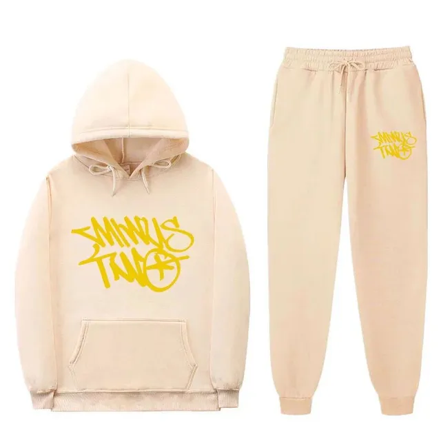 Corteiz Hoodie and Joggers Set Yellow Graffiti Logo