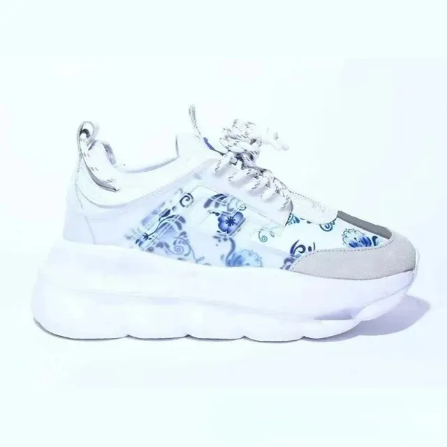 Versace Triple S Delft Blue Print