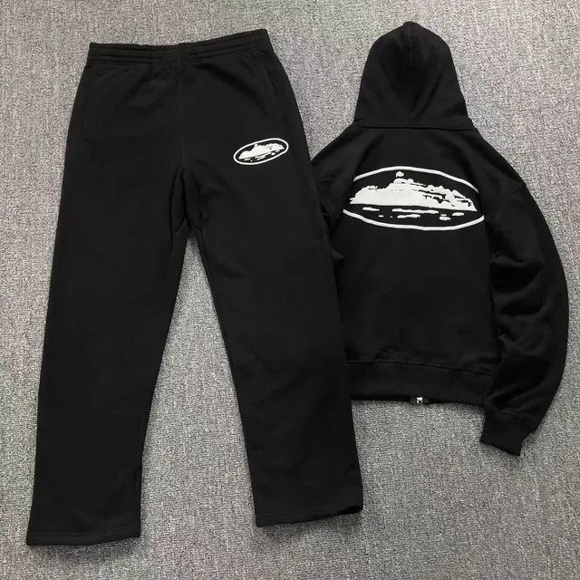 Corteiz Hoodie and Joggers Set Island Logo