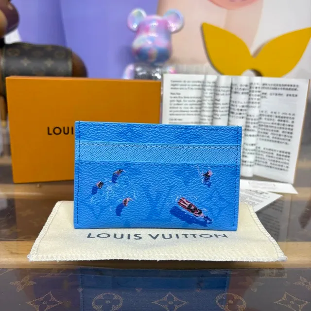 Louis Vuitton Card Holder Swimming Print
