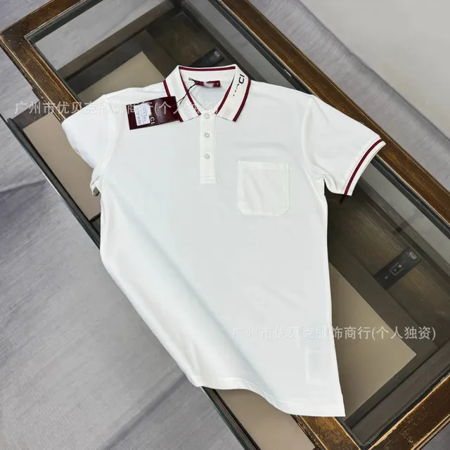 Gucci Polo Shirt White with Red Trim