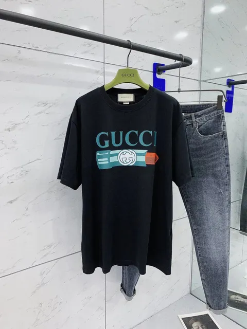 Gucci Logo Print T-Shirt GG Belt Graphic